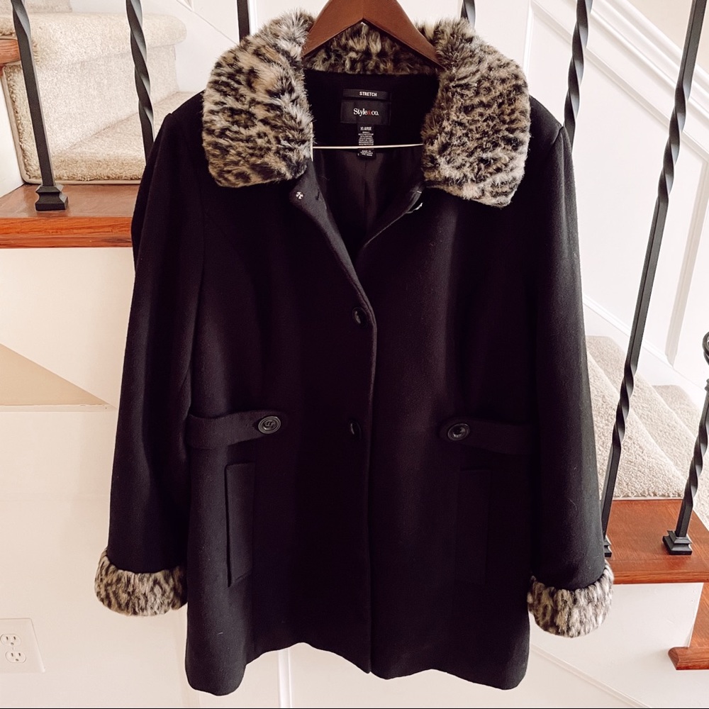 Black & Cheetah coat